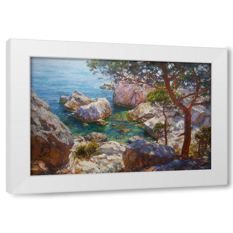 Rocky Coast X White Modern Wood Framed Art Print by Sviridov, Sergei