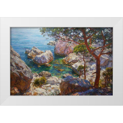 Rocky Coast X White Modern Wood Framed Art Print by Sviridov, Sergei