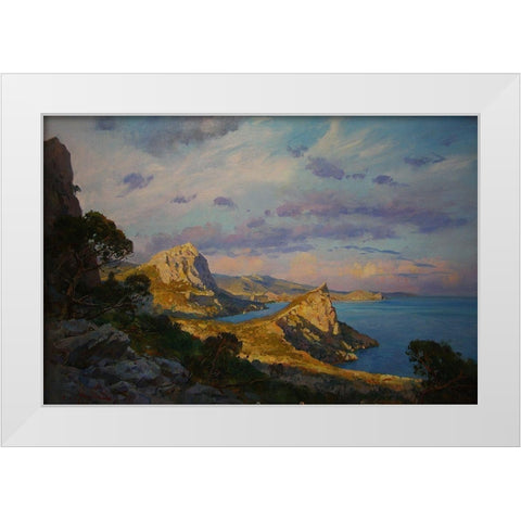 Rocky Coast XI White Modern Wood Framed Art Print by Sviridov, Sergei
