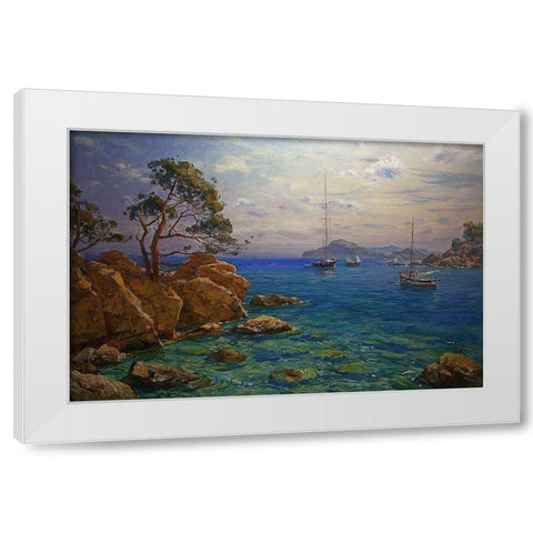 Rocky Coast XIII White Modern Wood Framed Art Print by Sviridov, Sergei
