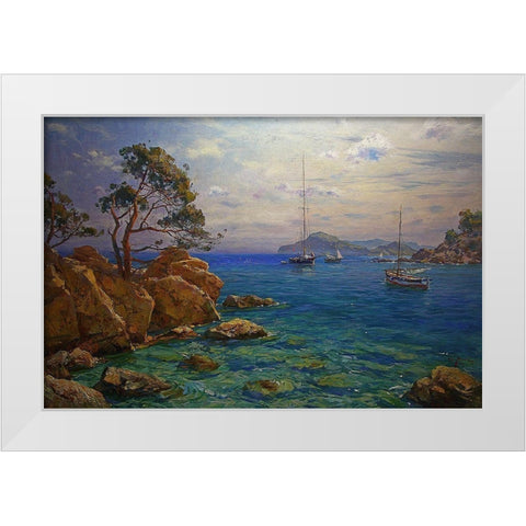 Rocky Coast XIII White Modern Wood Framed Art Print by Sviridov, Sergei
