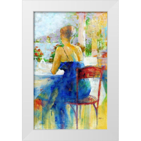 Somewhere on Capri White Modern Wood Framed Art Print by Zakrynycny, Viktor