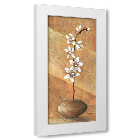 Orchids III White Modern Wood Framed Art Print by Dahlke, Izabella