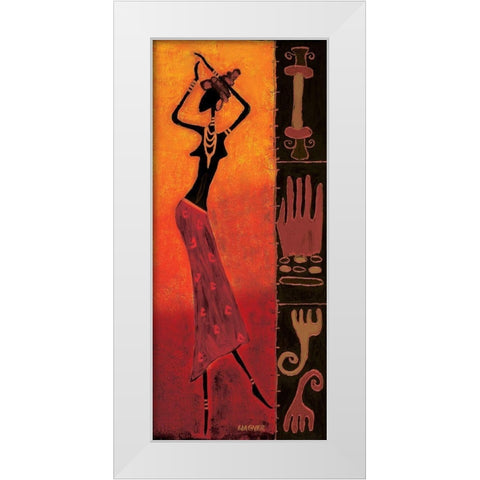 Dancing Black Girl II White Modern Wood Framed Art Print by Wagner, Dorota