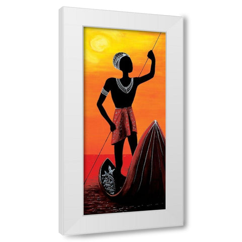 Fisher White Modern Wood Framed Art Print by Dahlke, Izabella