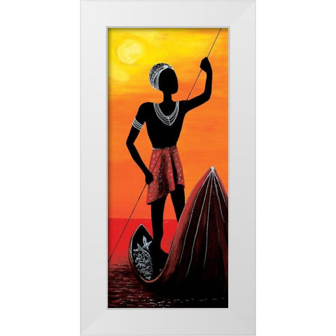 Fisher White Modern Wood Framed Art Print by Dahlke, Izabella