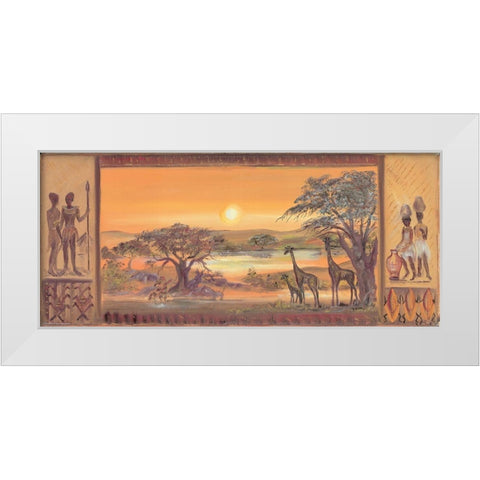 Memories of Africa II White Modern Wood Framed Art Print by Nyvltova, Dagmar
