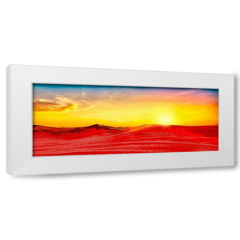 Red Desert White Modern Wood Framed Art Print by Medeiros, Celito