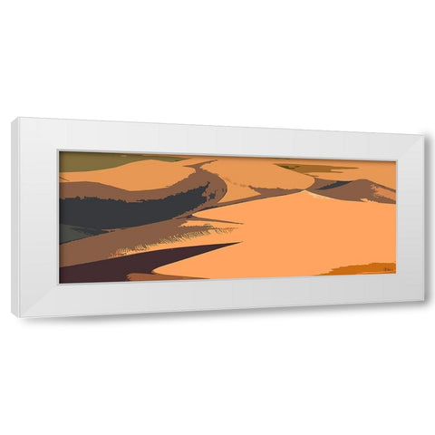 Just Desert White Modern Wood Framed Art Print by Medeiros, Celito