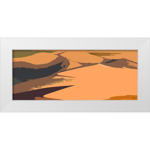 Just Desert White Modern Wood Framed Art Print by Medeiros, Celito