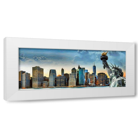 My lovely New York XL White Modern Wood Framed Art Print by Medeiros, Celito