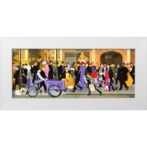 France long time ago VIII White Modern Wood Framed Art Print by Medeiros, Celito