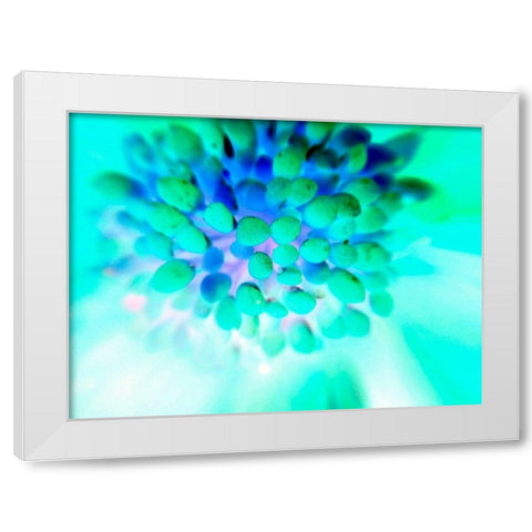Green Bulbs White Modern Wood Framed Art Print by Grayscale