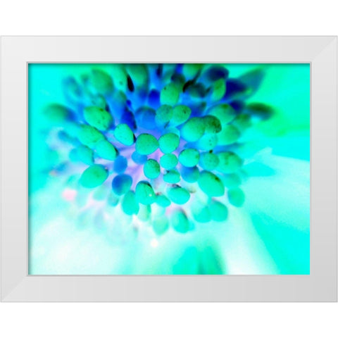 Green Bulbs White Modern Wood Framed Art Print by Grayscale
