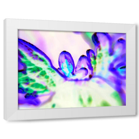Biologic II White Modern Wood Framed Art Print by Grayscale