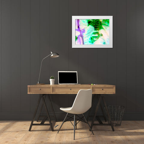 Biologic III White Modern Wood Framed Art Print by Grayscale