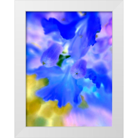 Lacy Edges White Modern Wood Framed Art Print by Grayscale