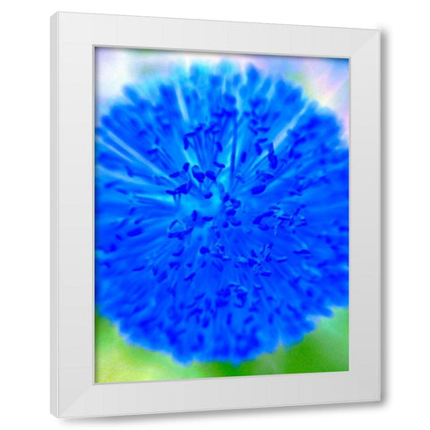 Blue Ball I White Modern Wood Framed Art Print by Grayscale