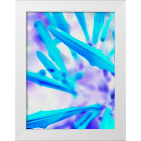 Blue Spines I White Modern Wood Framed Art Print by Grayscale