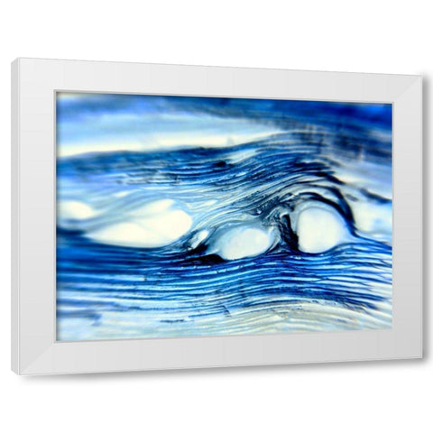 Blue Knots II White Modern Wood Framed Art Print by Grayscale