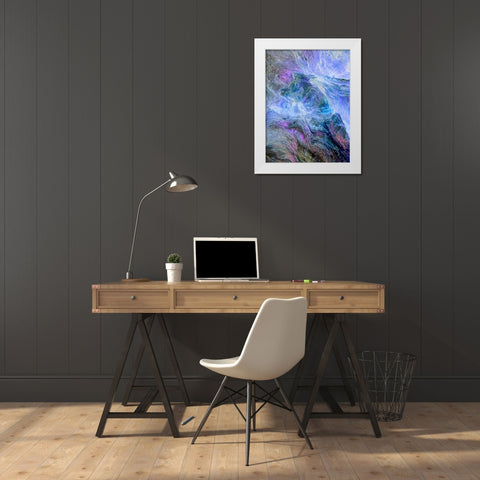 Lava Storm I White Modern Wood Framed Art Print by Grayscale