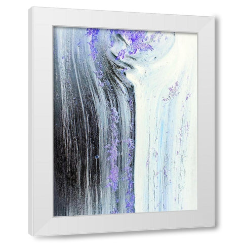 Liquid Silver White Modern Wood Framed Art Print by Grayscale