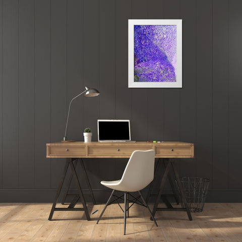 Purple Foam White Modern Wood Framed Art Print by Grayscale