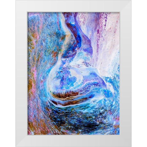 Lava Storm III White Modern Wood Framed Art Print by Grayscale