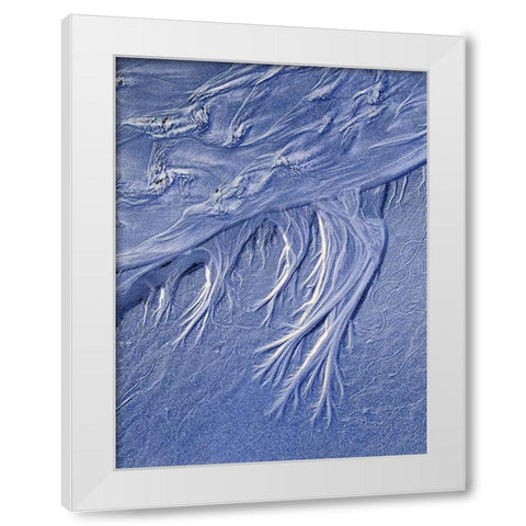 Blue Fibers III White Modern Wood Framed Art Print by Grayscale