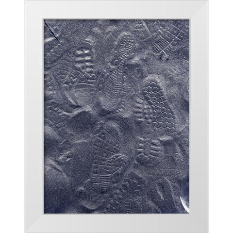 Sand Prints I White Modern Wood Framed Art Print by Grayscale