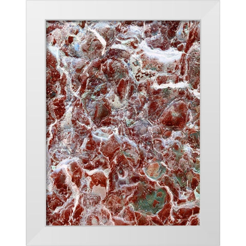 Red Texture II White Modern Wood Framed Art Print by Grayscale