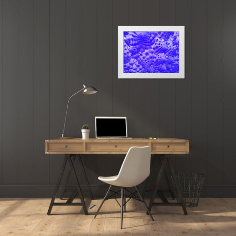 Fractal Clouds I White Modern Wood Framed Art Print by Grayscale