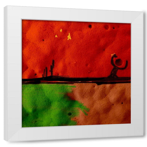 Texture Block Ib White Modern Wood Framed Art Print by Grayscale