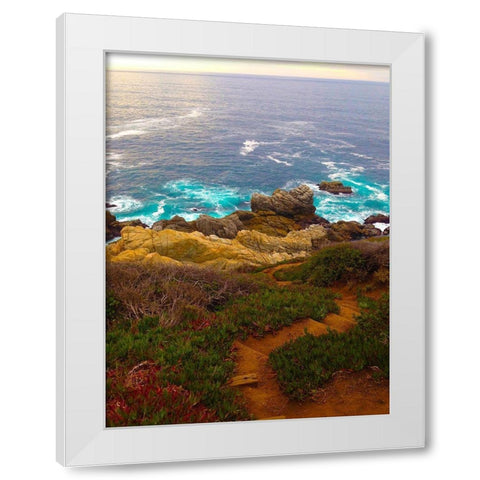 Rocky Path I White Modern Wood Framed Art Print by Grayscale