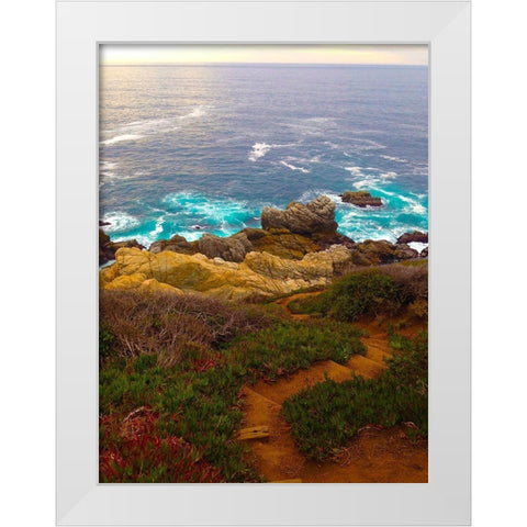 Rocky Path I White Modern Wood Framed Art Print by Grayscale