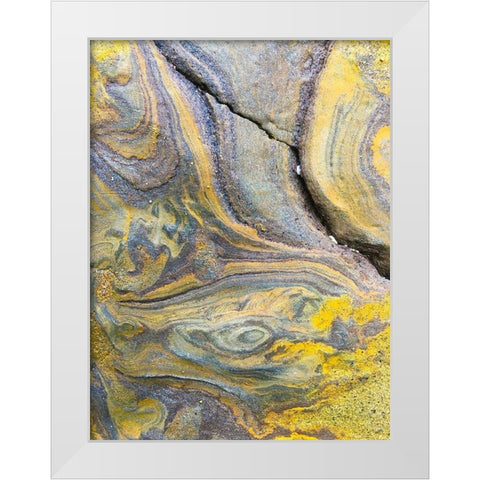 Eroded Sandstone I White Modern Wood Framed Art Print by Grayscale