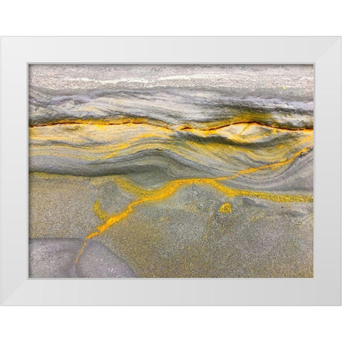 Eroded Sandstone III White Modern Wood Framed Art Print by Grayscale