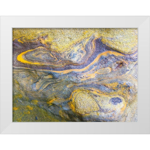 Eroded Sandstone IV White Modern Wood Framed Art Print by Grayscale