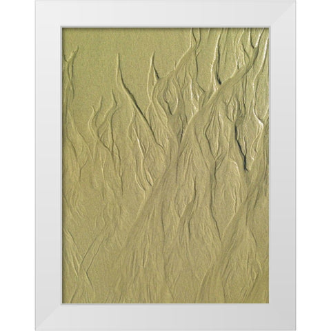 Wet Sand II White Modern Wood Framed Art Print by Grayscale