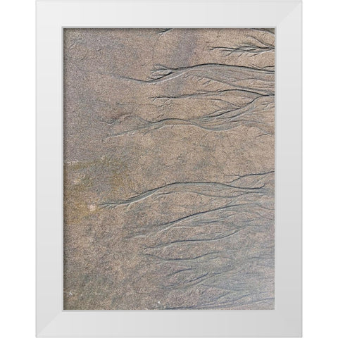 Wet Sand IV White Modern Wood Framed Art Print by Grayscale