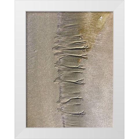 Wet Sand VII White Modern Wood Framed Art Print by Grayscale