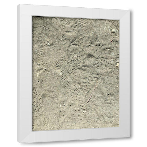 Sand Prints I White Modern Wood Framed Art Print by Grayscale