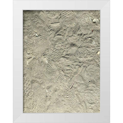 Sand Prints I White Modern Wood Framed Art Print by Grayscale