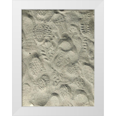 Sand Prints II White Modern Wood Framed Art Print by Grayscale