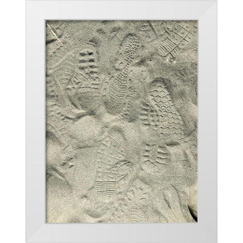 Sand Prints III White Modern Wood Framed Art Print by Grayscale