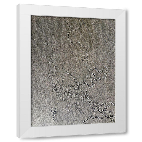 Sand Prints VII White Modern Wood Framed Art Print by Grayscale