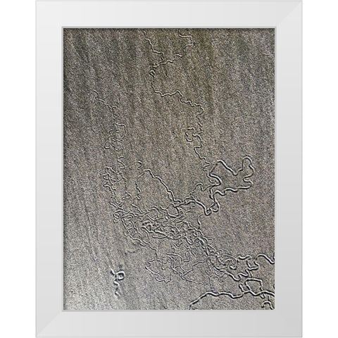 Sand Prints VII White Modern Wood Framed Art Print by Grayscale