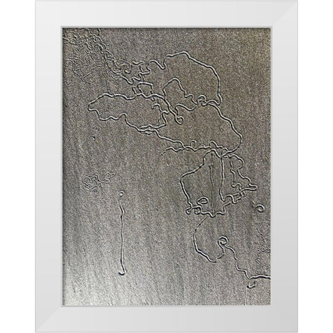 Sand Prints VIII White Modern Wood Framed Art Print by Grayscale