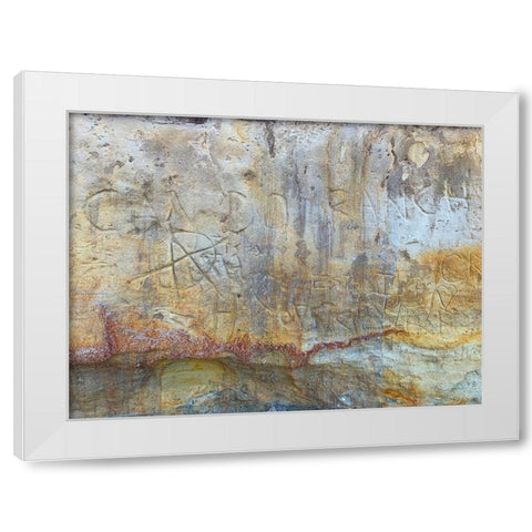 Sand Wall V White Modern Wood Framed Art Print by Grayscale