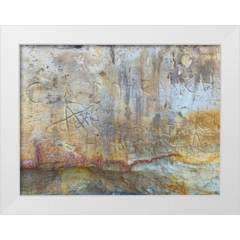 Sand Wall V White Modern Wood Framed Art Print by Grayscale